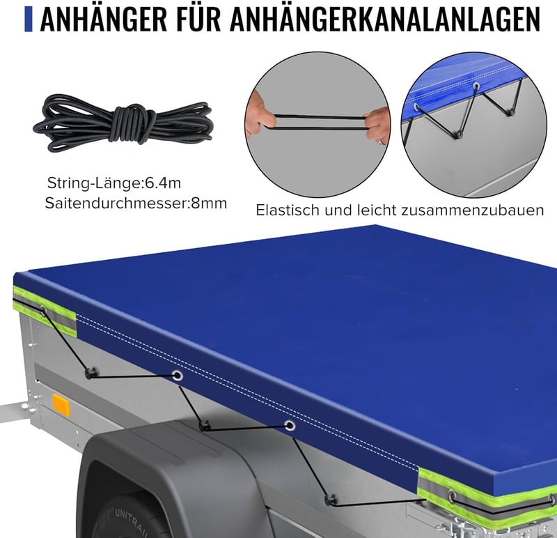 Plutohiker Utánfutó Ponyva 2120 x 1230 x 75 mm - Lapos Védőtakaró 750 kg-os Utánfutókhoz, Könnyű Vízálló Takaróponyva

AI: I've created a Hu
