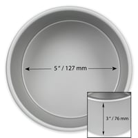 PME RND063 Eloxovaná hliníková okrúhla tortová forma, priemer 15,2 cm, hĺbka 7,6 cm, strieborná forma na pečenie 2