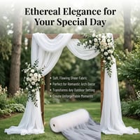 Pmnzdy Bijeli til materijal 160x500 cm organza dekorativna tkanina prozirni stolni trkač traka za stolice tilna traka mrežasta dekoracija za vjenčanja i zabave 7