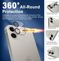 Pnakqil iPhone 12 edzett üveg képernyővédő 9H keménységgel, 4 darabos csomag 3