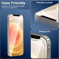 Pnakqil iPhone 12 edzett üveg képernyővédő 9H keménységgel, 4 darabos csomag 7