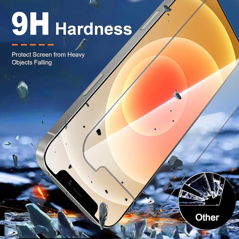 Pnakqil iPhone 12 edzett üveg képernyővédő 9H keménységgel, 4 darabos csomag