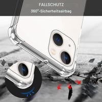 Pnakqil priehľadný silikónový kryt na iPhone 13 / iPhone 14 s popruhom a šnúrkou na krk, čierne puzdro s retiazkou, ochranný kryt odolný voči pádom 3