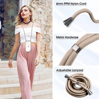 Husă din silicon transparent Pnakqil pentru iPhone 8 / SE 2020 / SE 2022 / iPhone 7, cu șnur pentru gât și cordon reglabil, culoare cireșiu, 4,7 inchi, kaki 6