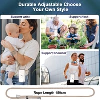 Husă din silicon transparent Pnakqil pentru iPhone 8 / SE 2020 / SE 2022 / iPhone 7, cu șnur pentru gât și cordon reglabil, culoare cireșiu, 4,7 inchi, kaki 7