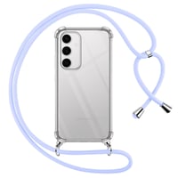 Husă din silicon transparent Pnakqil pentru Samsung Galaxy S24+ cu șnur - violet 1