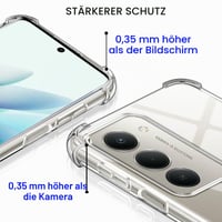 Husă Pnakqil pentru Xiaomi Redmi 15 5G cu șnur, husă de protecție transparentă din silicon moale cu șnur, bumper anti-cădere, 6,9 inchi, negru 2