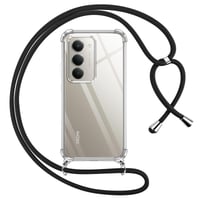 Husă Pnakqil pentru Xiaomi Redmi 15 5G cu șnur, husă de protecție transparentă din silicon moale cu șnur, bumper anti-cădere, 6,9 inchi, negru 1