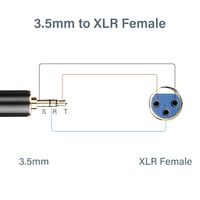 PNGKNYOCN 0,5m Aranyozott 3,5mm TRS Mini Jack - XLR Női Mikrofon Kábel Kétszeres Árnyékolással Kamerához, Telefonhoz, Hangkeverőhöz 4