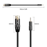 PNGKNYOCN 0,5m Aranyozott 3,5mm TRS Mini Jack - XLR Női Mikrofon Kábel Kétszeres Árnyékolással Kamerához, Telefonhoz, Hangkeverőhöz 7