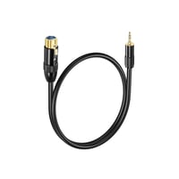 PNGKNYOCN 0,5m Aranyozott 3,5mm TRS Mini Jack - XLR Női Mikrofon Kábel Kétszeres Árnyékolással Kamerához, Telefonhoz, Hangkeverőhöz 1