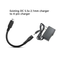 PNGKNYOCN 15cm-es 4 Pin DIN - 5.5x2.1mm DC Tápkábel CCTV Kamerarendszerekhez, 10A, 12V, Réz Vezeték, Fekete (2 db) 7