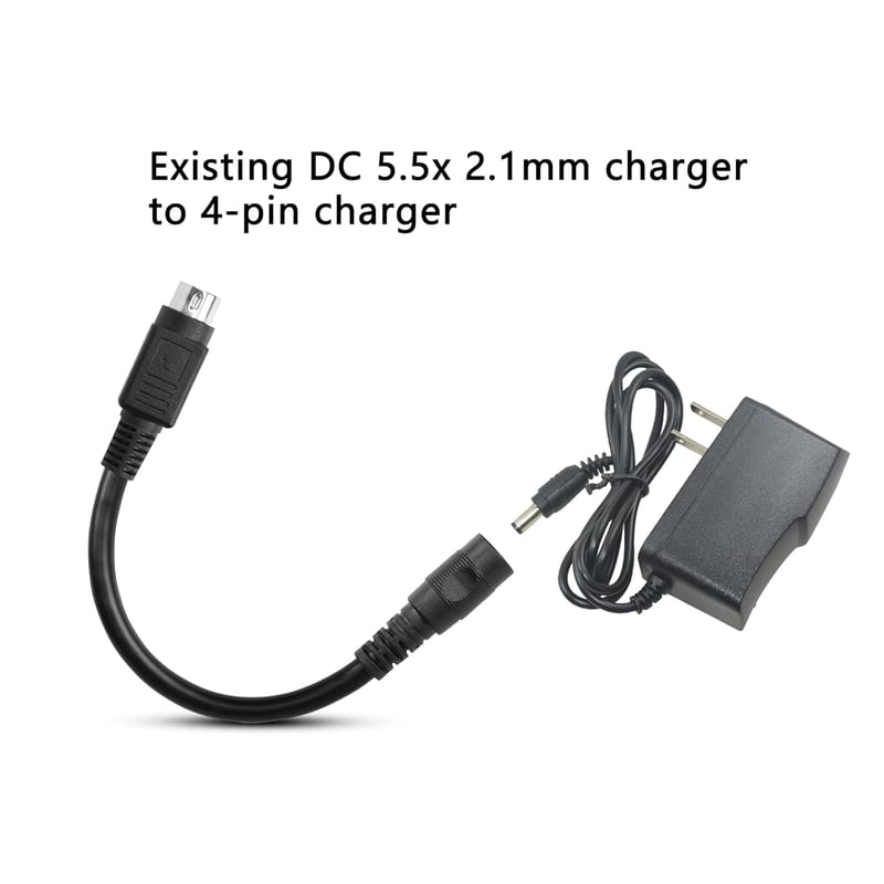 PNGKNYOCN 15cm-es 4 Pin DIN - 5.5x2.1mm DC Tápkábel CCTV Kamerarendszerekhez, 10A, 12V, Réz Vezeték, Fekete (2 db)