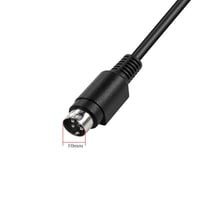PNGKNYOCN 15cm-es 4 Pin DIN - 5.5x2.1mm DC Tápkábel CCTV Kamerarendszerekhez, 10A, 12V, Réz Vezeték, Fekete (2 db) 3
