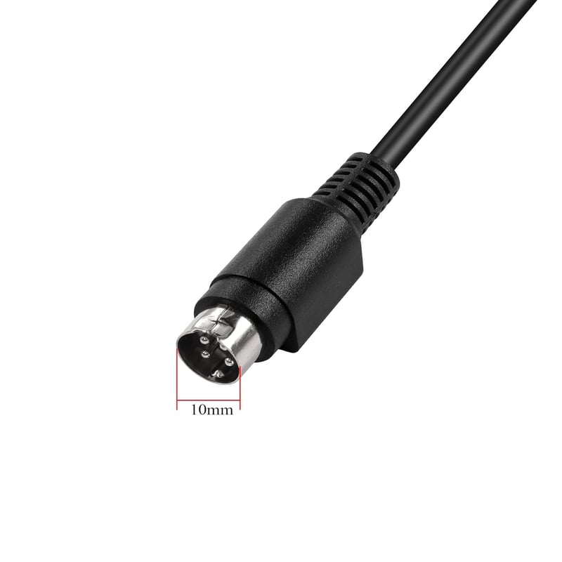 PNGKNYOCN 15cm-es 4 Pin DIN - 5.5x2.1mm DC Tápkábel CCTV Kamerarendszerekhez, 10A, 12V, Réz Vezeték, Fekete (2 db)