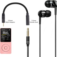 PNGKNYOCN 2.5 mm - 3.5 mm Mono Audio Adapter Kábel, 2 db-os Csomag, 16 cm Fekete - Okostelefonhoz, Fejhallgatóhoz, MP3 Lejátszóhoz 4