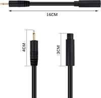 PNGKNYOCN 2.5 mm - 3.5 mm Mono Audio Adapter Kábel, 2 db-os Csomag, 16 cm Fekete - Okostelefonhoz, Fejhallgatóhoz, MP3 Lejátszóhoz 7