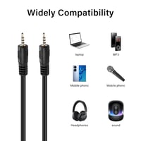 PNGKNYOCN 2.5 mm TRRS Sztereó Aux Kábel - 1,8m Férfi-Férfi Csatlakozó Okostelefonhoz, Fejhallgatóhoz, MP3 Lejátszóhoz és Hangszóróhoz 6