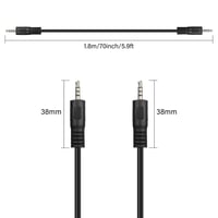 PNGKNYOCN 2.5 mm TRRS Sztereó Aux Kábel - 1,8m Férfi-Férfi Csatlakozó Okostelefonhoz, Fejhallgatóhoz, MP3 Lejátszóhoz és Hangszóróhoz 7