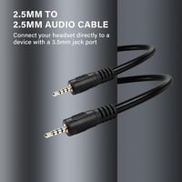 PNGKNYOCN 2.5 mm TRRS Sztereó Aux Kábel - 1,8m Férfi-Férfi Csatlakozó Okostelefonhoz, Fejhallgatóhoz, MP3 Lejátszóhoz és Hangszóróhoz 2