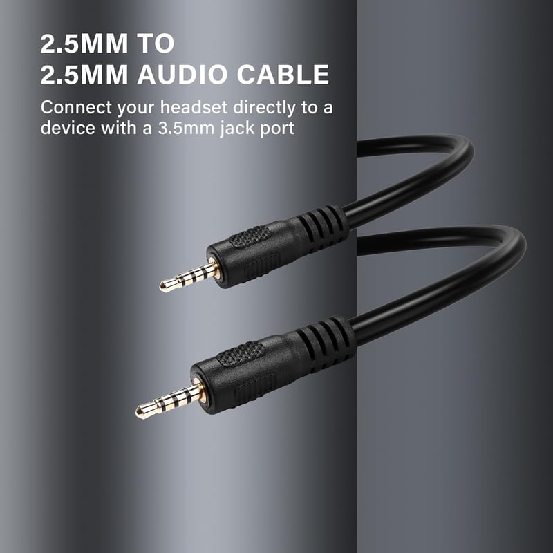 PNGKNYOCN 2.5 mm TRRS Sztereó Aux Kábel - 1,8m Férfi-Férfi Csatlakozó Okostelefonhoz, Fejhallgatóhoz, MP3 Lejátszóhoz és Hangszóróhoz