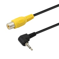 PNGKNYOCN 2.5mm TRRS - RCA Adapter Kábel Tolatókamerához, GPS Navigációhoz, 20cm, 2db, Sárga, Erős Kivitel, Tablet Kompatibilis 3