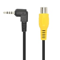 PNGKNYOCN 2.5mm TRRS - RCA Adapter Kábel Tolatókamerához, GPS Navigációhoz, 20cm, 2db, Sárga, Erős Kivitel, Tablet Kompatibilis 7