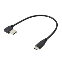 PNGKNYOCN 25cm Derékszögű USB Kábel - 90 Fokos USB 2.0 A - USB 3.1 C Töltő és Adatkábel Telefonhoz, Tablethez, PC-hez - Fekete 2