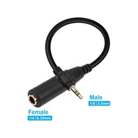 PNGKNYOCN 3,5 mm - 6,35 mm Sztereó Átalakító Kábel, 30 cm Aranyozott TRS Csatlakozókkal Erősítőhöz, Gitárhoz, Mobiltelefonhoz, Laptophoz 2