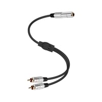 PNGKNYOCN 6,35 mm TRS - 2 RCA Átalakító Kábel, Aranyozott Csatlakozókkal Gitárokhoz, Hangfalakhoz, Erősítőkhöz, Hifi Rendszerekhez (50 cm, F 1