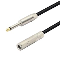 PNGKNYOCN 6.35mm Mono Jack Hosszabbító Kábel Erősítőkhöz, Hangszerekhez és Mikrofonokhoz - 55cm Fekete Árnyékolt Audió Kábel 1