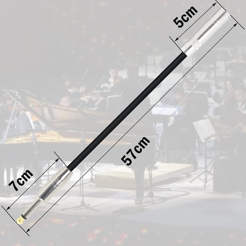 PNGKNYOCN 6.35mm Mono Jack Hosszabbító Kábel Erősítőkhöz, Hangszerekhez és Mikrofonokhoz - 55cm Fekete Árnyékolt Audió Kábel