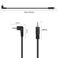 PNGKNYOCN 90 Fokos 2.5mm Audió Kábel - TRRS Sztereó Fejhallgató Csatlakozó Vezeték Mikrofonhoz, Telefonhoz, Tablethez (0,3m) 7