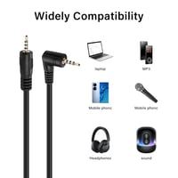 PNGKNYOCN 90 Fokos 2.5mm Audió Kábel - TRRS Sztereó Fejhallgató Csatlakozó Vezeték Mikrofonhoz, Telefonhoz, Tablethez (0,3m) 6