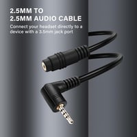 PNGKNYOCN 90 Fokos 2,5mm TRRS Audió Hosszabbító Kábel - Fejhallgatókhoz és Mikrofonokhoz Kompatibilis Sztereó AUX Vezeték (1,8m, Fekete) 2