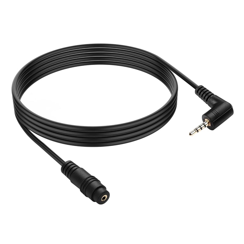 PNGKNYOCN 90 Fokos 2,5mm TRRS Audió Hosszabbító Kábel - Fejhallgatókhoz és Mikrofonokhoz Kompatibilis Sztereó AUX Vezeték (1,8m, Fekete)