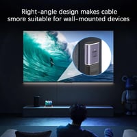 PNGKNYOCN 90 Fokos HDMI 2.1 Adapter, 2db Lefelé Hajló Csatlakozó, 48Gbps, 8K@60Hz, 4K@120Hz, HDR, eARC Támogatással, Helytakarékos Megoldás  5