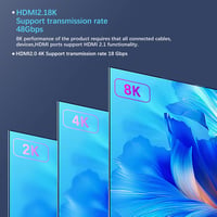 PNGKNYOCN 90 Fokos HDMI 2.1 Adapter, 2db Lefelé Hajló Csatlakozó, 48Gbps, 8K@60Hz, 4K@120Hz, HDR, eARC Támogatással, Helytakarékos Megoldás  3