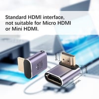PNGKNYOCN 90 Fokos HDMI 2.1 Adapter, 2db Lefelé Hajló Csatlakozó, 48Gbps, 8K@60Hz, 4K@120Hz, HDR, eARC Támogatással, Helytakarékos Megoldás  4