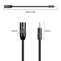 PNGKNYOCN Aranyozott XLR-3.5mm TRS Kábel (0,5m) - Telefon, Laptop, Keverőpult Összekötő Hangkábel Mikrofonhoz, Hangfalhoz 7