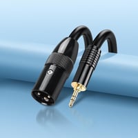 PNGKNYOCN Aranyozott XLR-3.5mm TRS Kábel (0,5m) - Telefon, Laptop, Keverőpult Összekötő Hangkábel Mikrofonhoz, Hangfalhoz 2