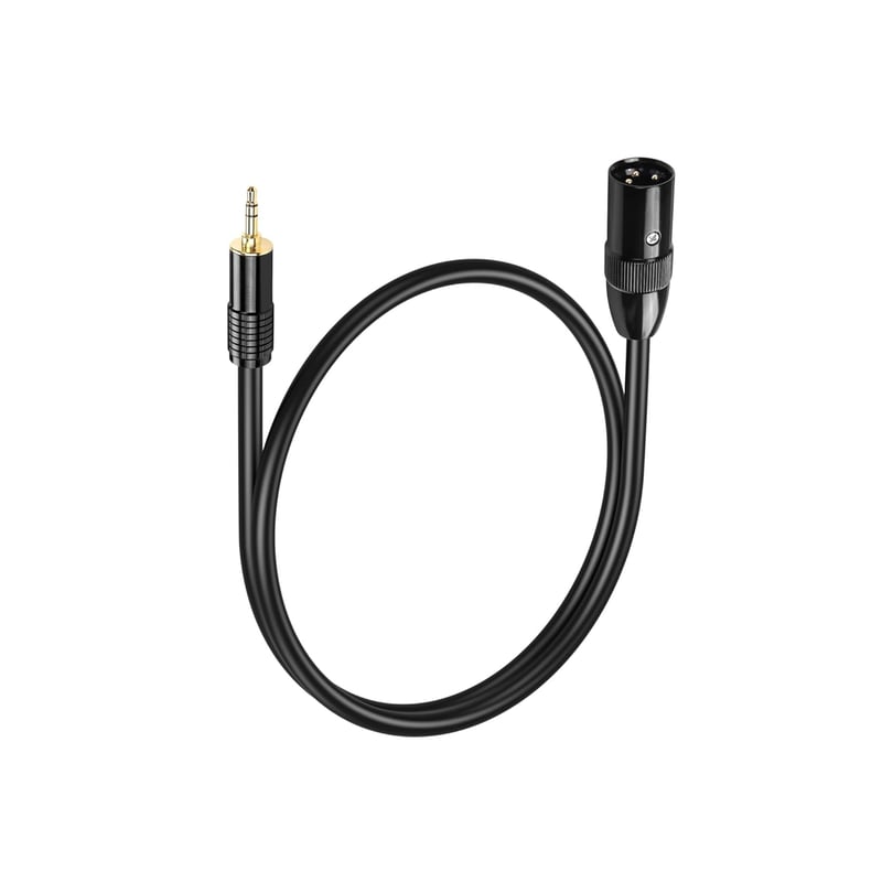 PNGKNYOCN Aranyozott XLR-3.5mm TRS Kábel (0,5m) - Telefon, Laptop, Keverőpult Összekötő Hangkábel Mikrofonhoz, Hangfalhoz