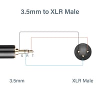 PNGKNYOCN Aranyozott XLR-3.5mm TRS Kábel (0,5m) - Telefon, Laptop, Keverőpult Összekötő Hangkábel Mikrofonhoz, Hangfalhoz 4