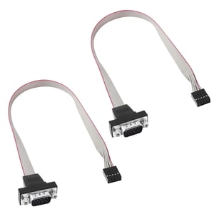 PNGKNYOCN DB9 - 10 Pin IDC Set serijskih kabela, 2x RS232 serijski konektor za matičnu ploču, 0,3m crni plosnati kabel za PC, POS uređaje
