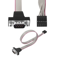 PNGKNYOCN DB9 - 10 Pin IDC Soros Kábel Szett, 2db RS232 Soros Csatlakozó Alaplapi Fejhez, 0,3m Fekete Szalagkábel PC-hez, POS Eszközökhöz 2