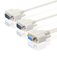 PNGKNYOCN DB9 Y Elosztó Kábel - 30 cm RS232 Soros Adapter, 1 Női - 2 Férfi Csatlakozó, PC Kompatibilis, Tartós Kivitel 5