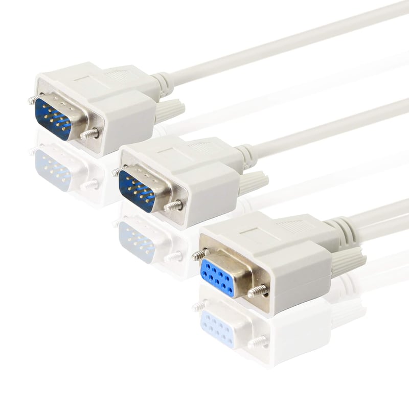 PNGKNYOCN DB9 Y Elosztó Kábel - 30 cm RS232 Soros Adapter, 1 Női - 2 Férfi Csatlakozó, PC Kompatibilis, Tartós Kivitel