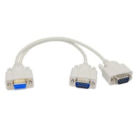 PNGKNYOCN DB9 Y Elosztó Kábel - 30 cm RS232 Soros Adapter, 1 Női - 2 Férfi Csatlakozó, PC Kompatibilis, Tartós Kivitel 1