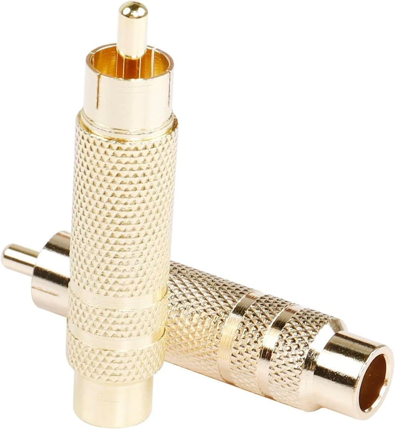 PNGKNYOCN RCA - 6,35mm Jack adapter aranyozott 2db audio konverter