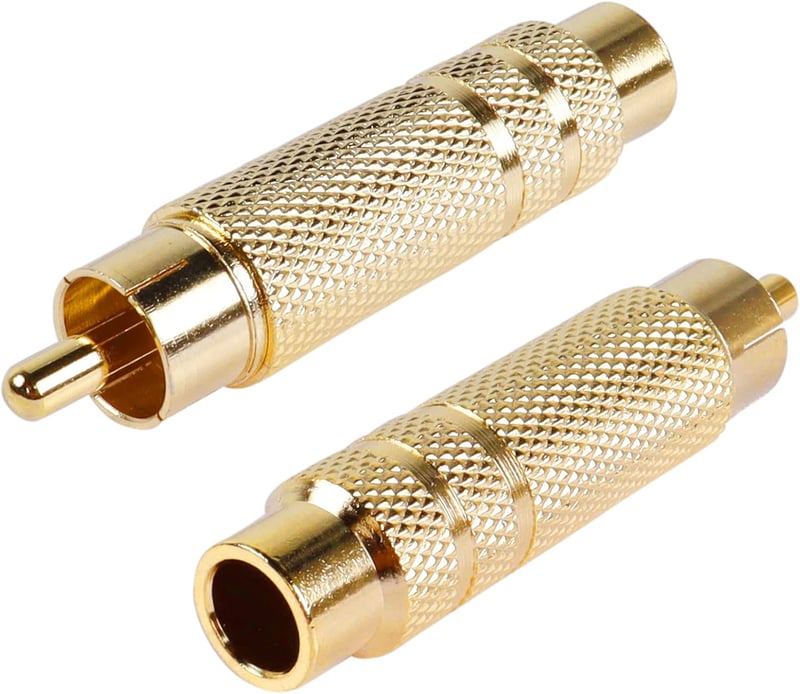 PNGKNYOCN RCA - 6,35mm Jack adapter aranyozott 2db audio konverter